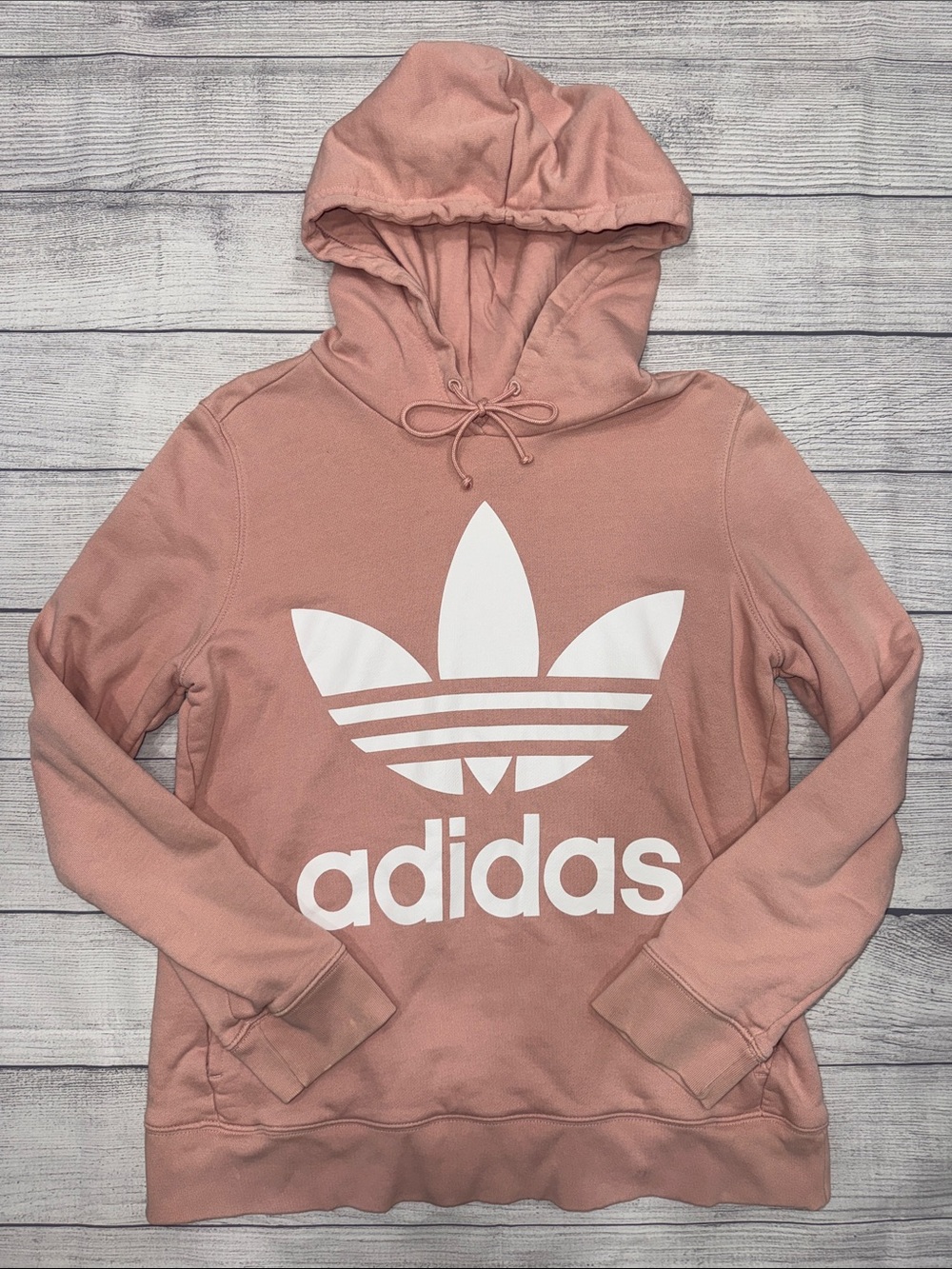 adidas Pink Trefoil Pullover Hoodie